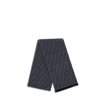 Fendi Black Fleece Wool Scarf