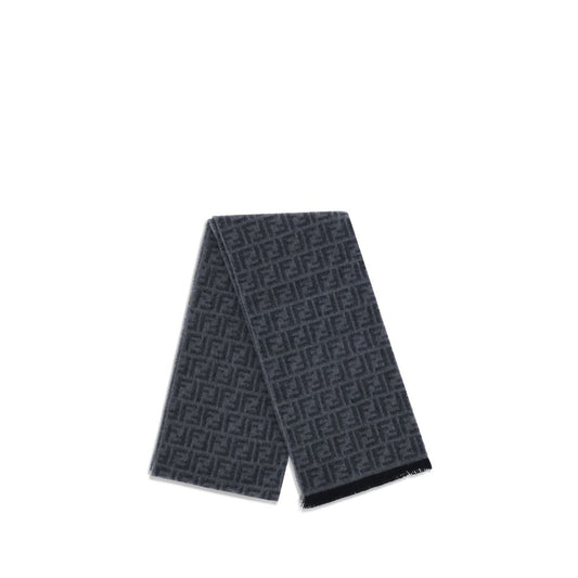 Fendi Black Fleece Wool Scarf