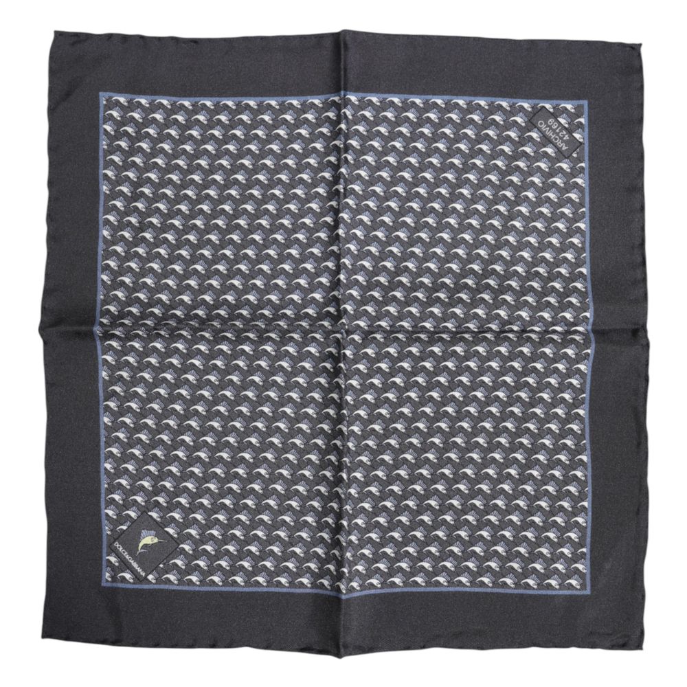 Dolce & Gabbana Black Silk Scarf