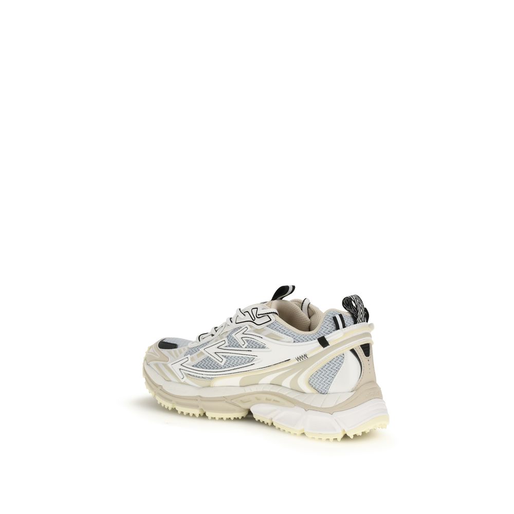 Off-White Multicolor Polyester Athletic Sneakers