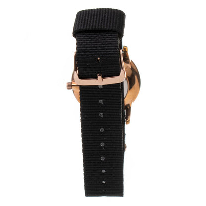 ARABIANS Black Textile Dress Watch