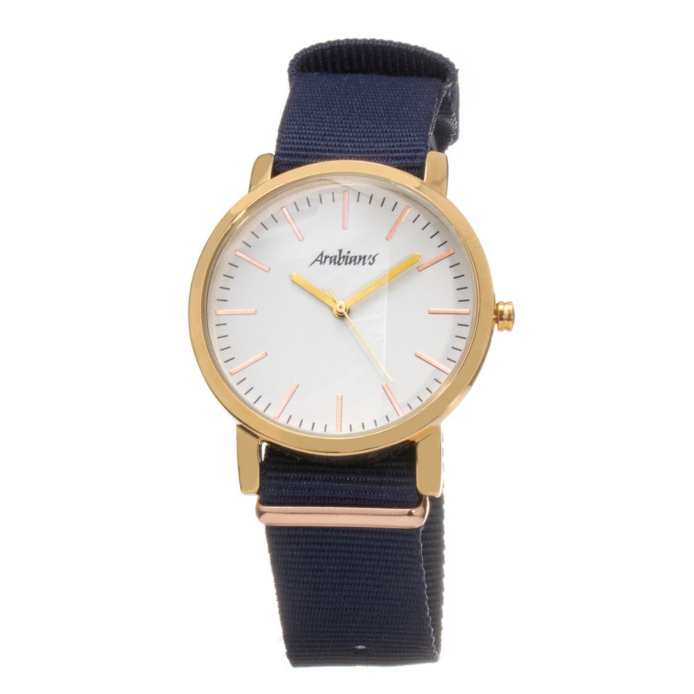 ARABIANS Blue Textile Dress Watch
