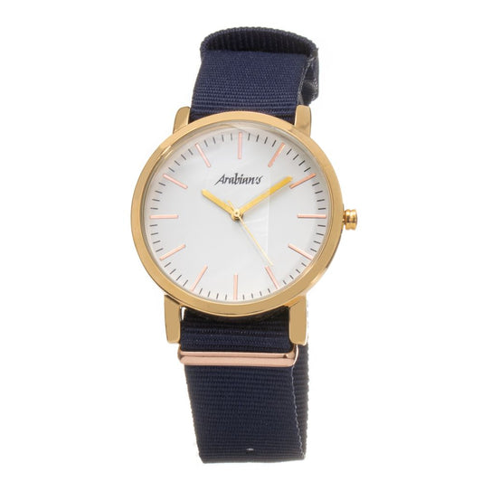 ARABIANS Blue Textile Dress Watch
