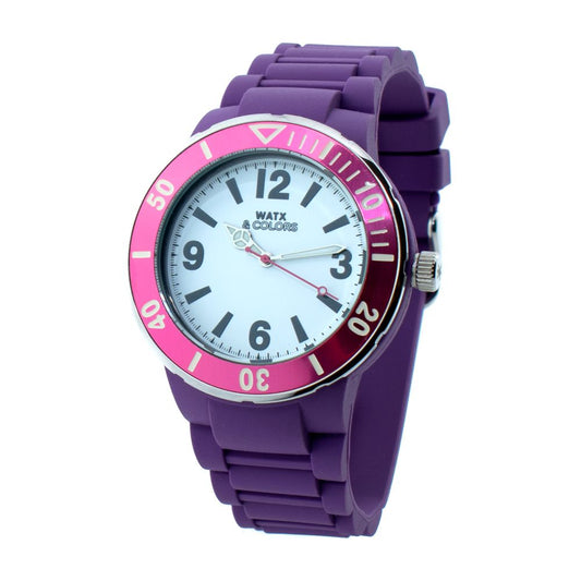 WATXANDCO Purple Rubber Sport Watch