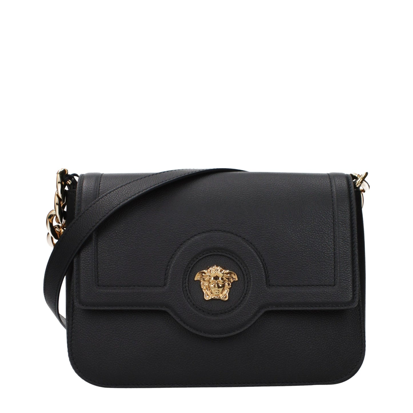 Versace Black Leather Crossbody Bag