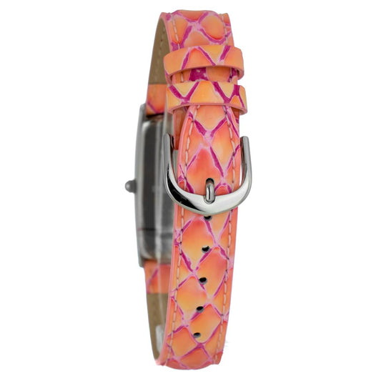 JUSTINA Bicolor Leather Dress Watch