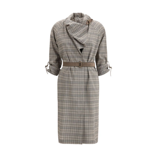 Burberry Gray Wool Casual Dress