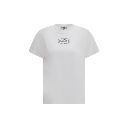 Ganni White Cotton T-Shirt