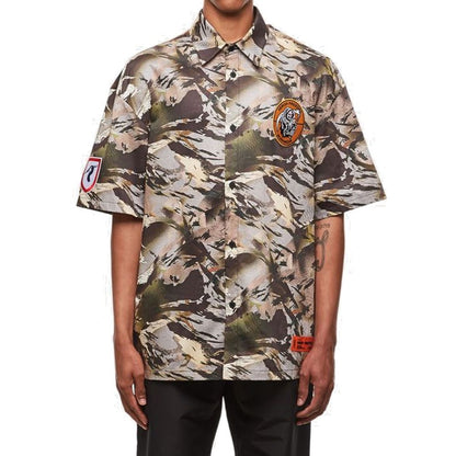 Heron Preston Bicolor Cotton Pattern Shirt