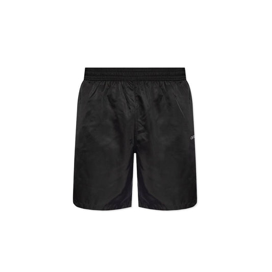 Off-White Black Polyester Shorts