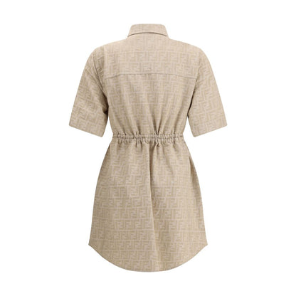 Fendi Beige Cotton Casual Dress