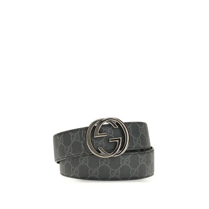 Gucci Black Calf Leather Bos Taurus Regular Belt
