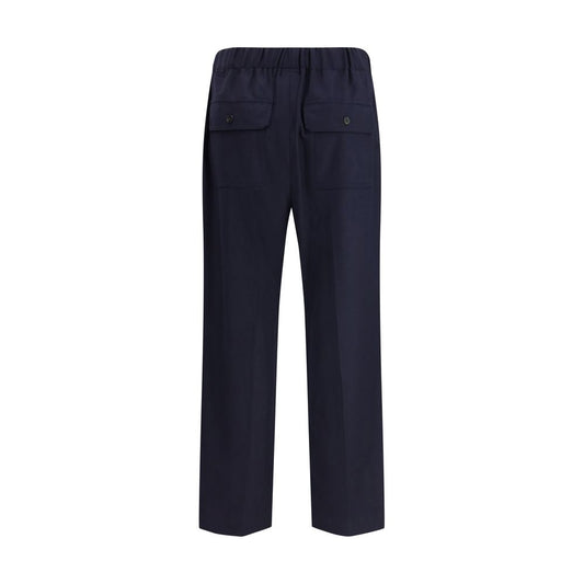 Max Mara Blue Wool Casual Pants