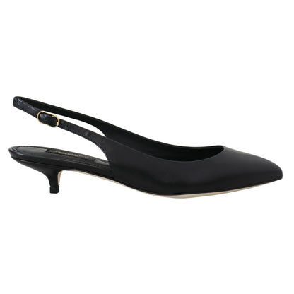 Dolce & Gabbana Black Leather High Heel Pumps