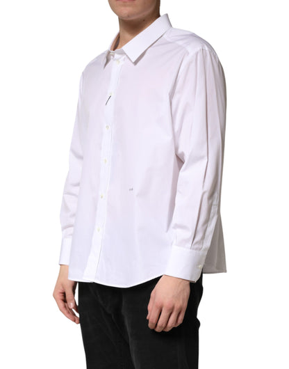 Dolce & Gabbana White SARTORIA Cotton Collared Dress Shirt
