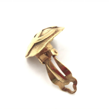 Chanel Coco Mark Diamond Shaped Earrings, Gold Plated