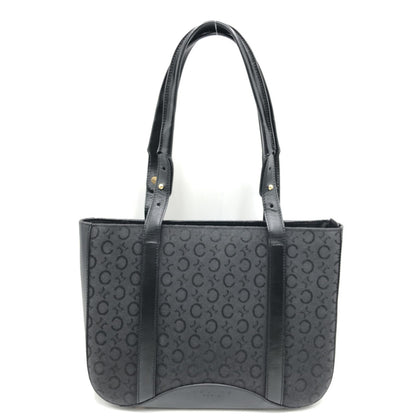 Celine Black C Macadam Canvas Tote Bag