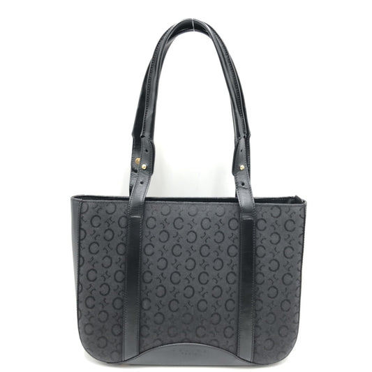 Celine Black C Macadam Canvas Tote Bag