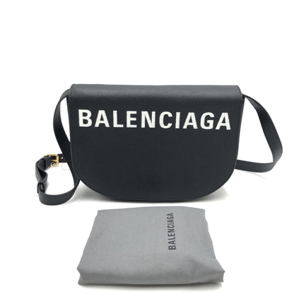 Balenciaga Black Grained Leather Crossbody Bag