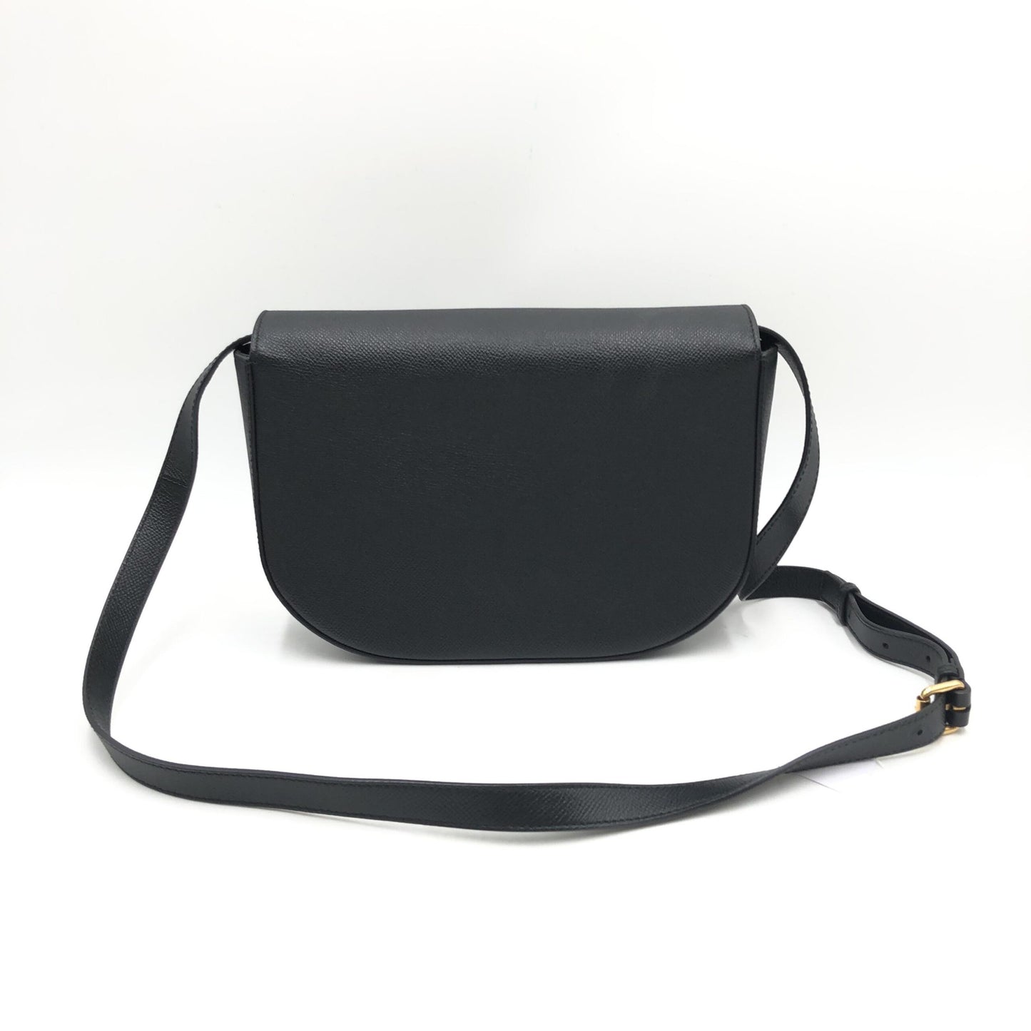 Balenciaga Black Grained Leather Crossbody Bag