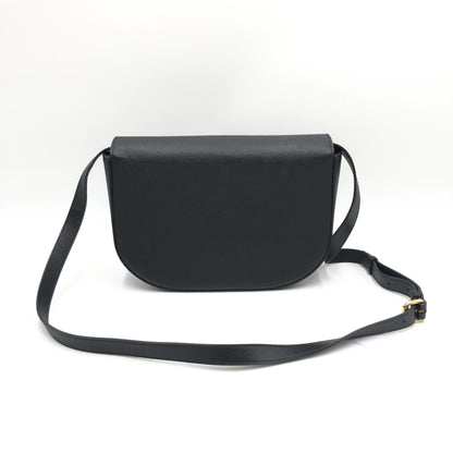 Balenciaga Black Grained Leather Crossbody Bag