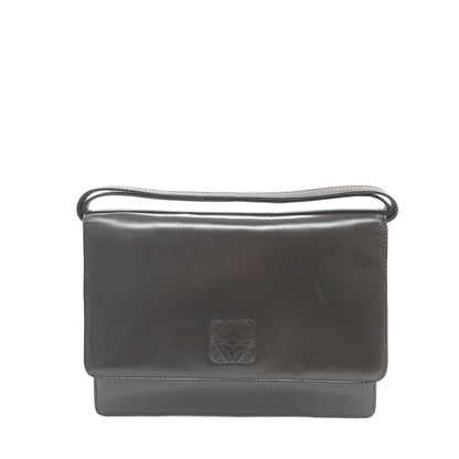 Loewe Black Leather Shoulder Bag