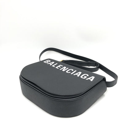 Balenciaga Black Grained Leather Crossbody Bag