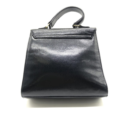 Fendi Black Leather Handbag With Gold Hardware