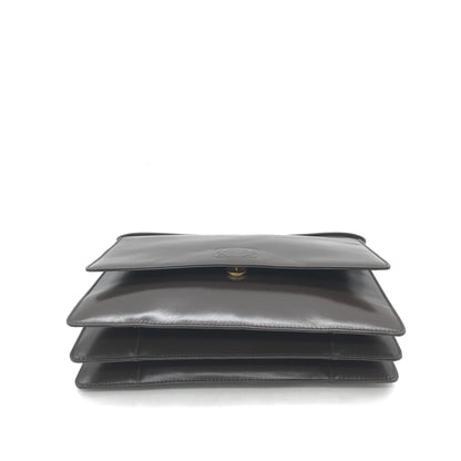 Loewe Black Leather Shoulder Bag