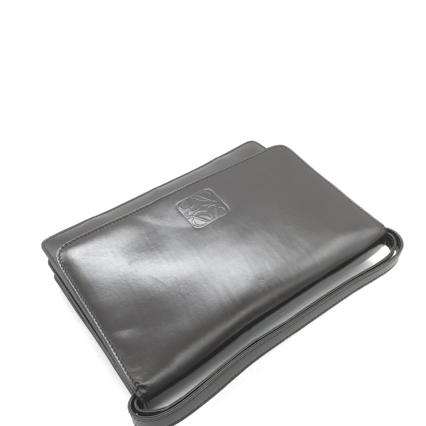 Loewe Black Leather Shoulder Bag