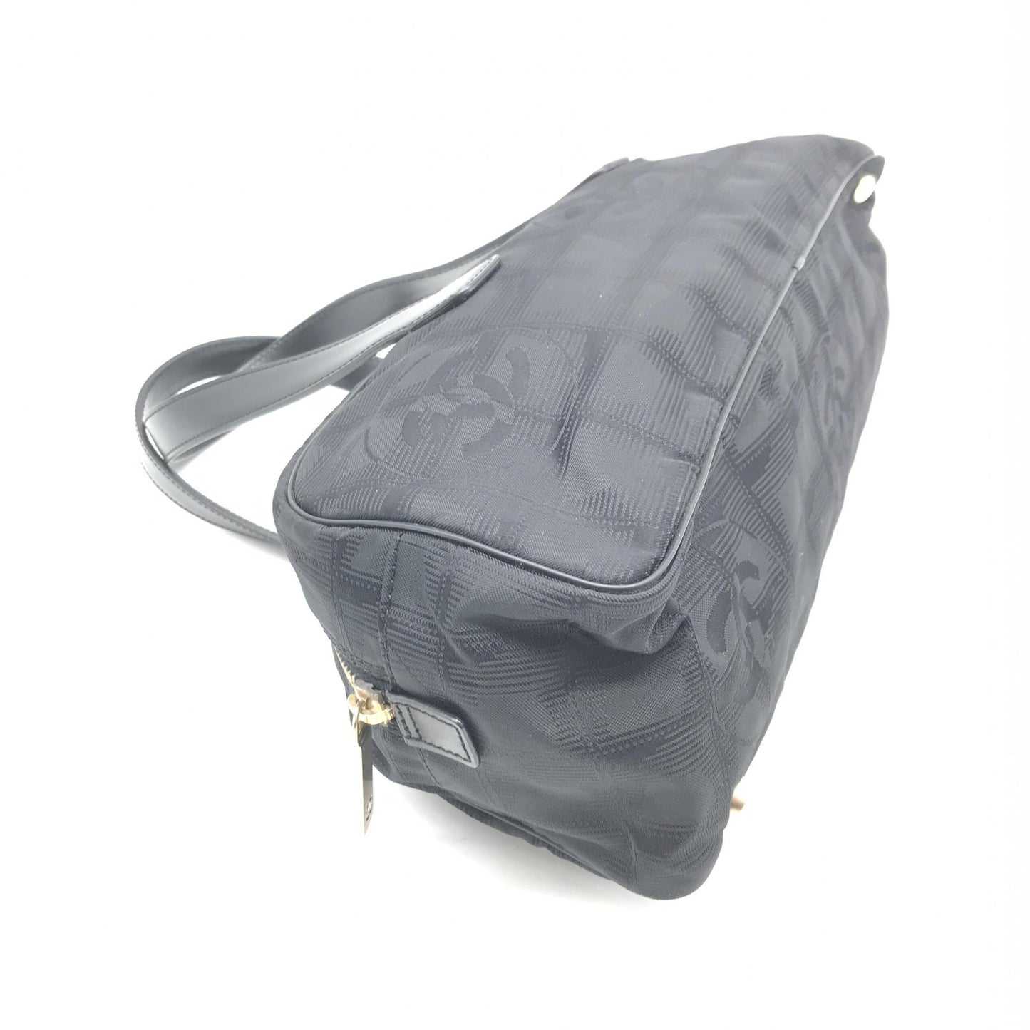 Chanel Black Nylon Travel Handbag