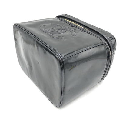 Chanel Black Patent Leather Vanity Case