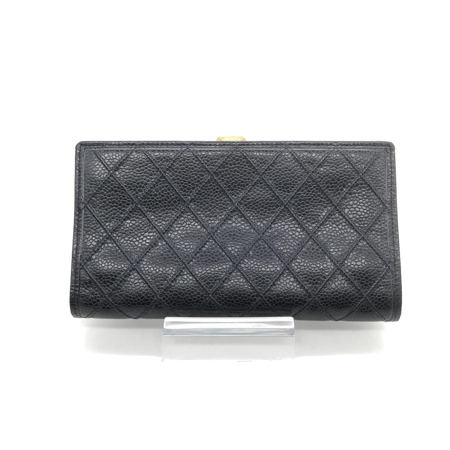 Chanel Black Quilted Leather Long Wallet