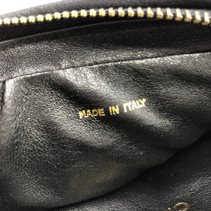 Chanel Black Quilted Leather Pouch With Tassels