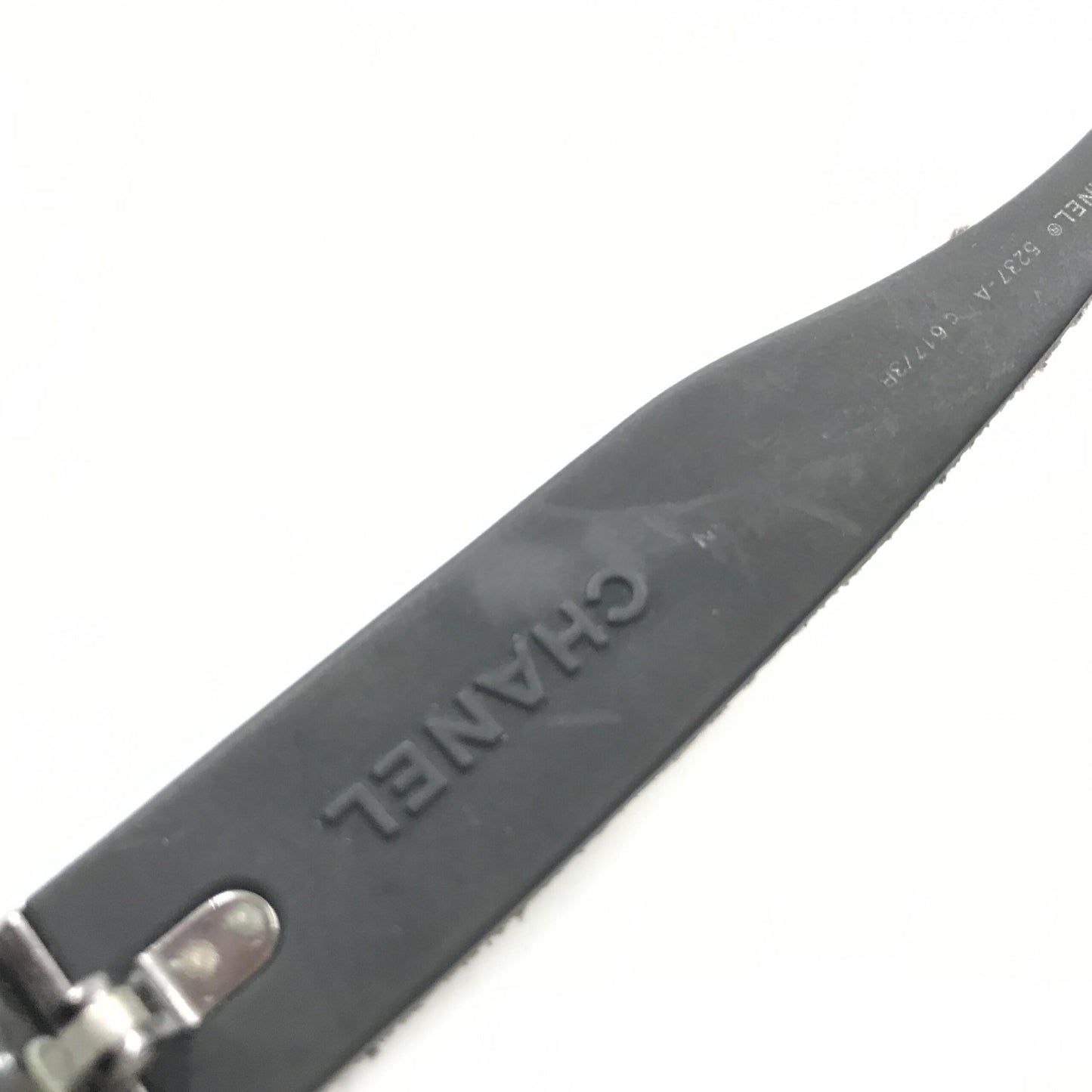 Chanel Brown Frame With Tweed Accents Sunglasses