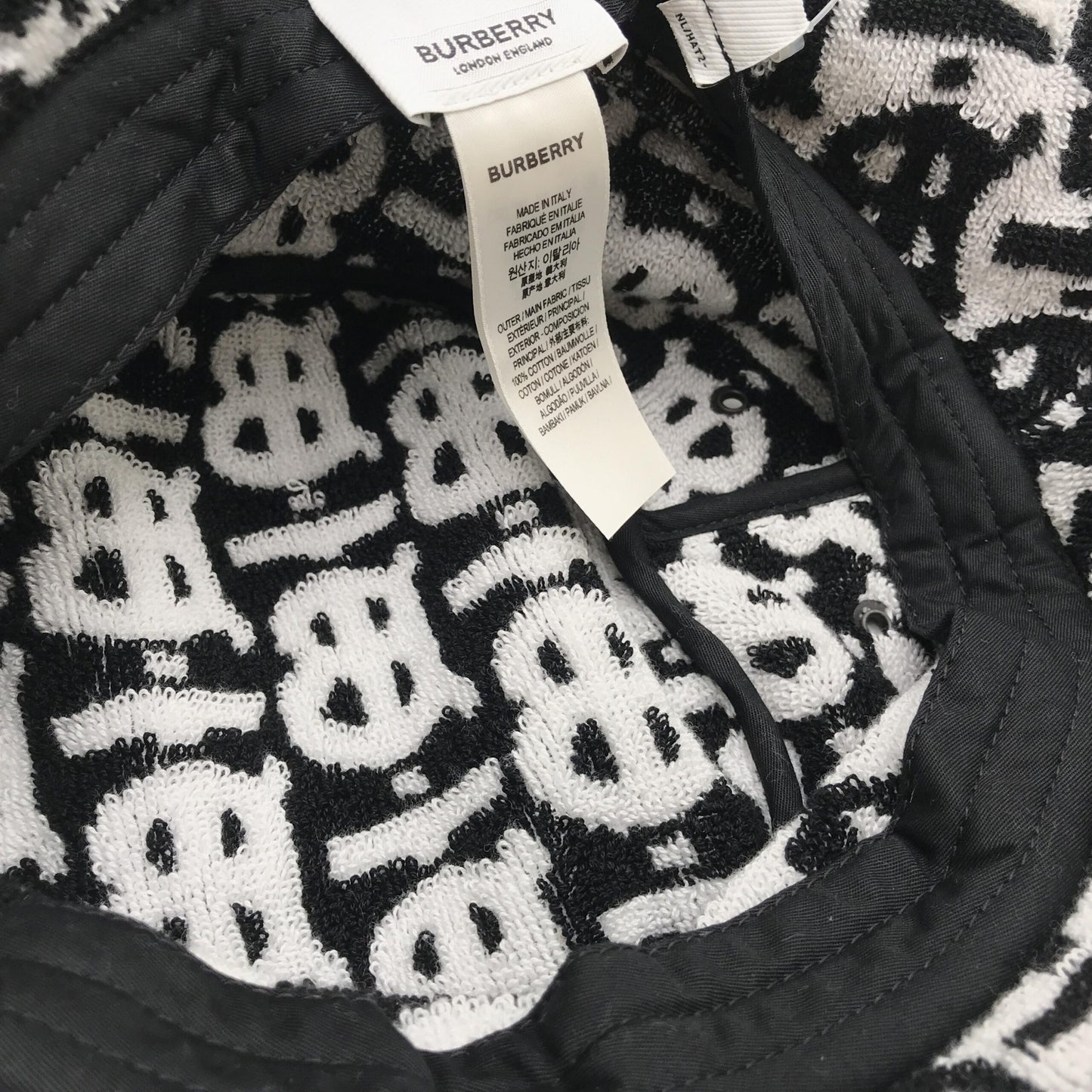 Burberry Cotton Monogram Jacquard Towel Bucket Hat