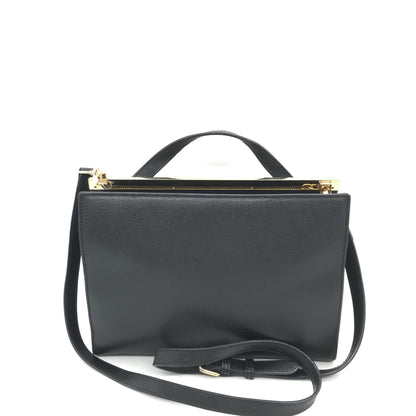 Fendi Demi Jour Black Leather Top Handle Shoulder Bag