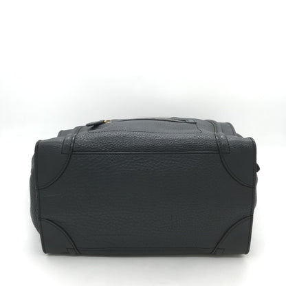 Celine Drummed Calfskin Luggage Leather Tote Bag