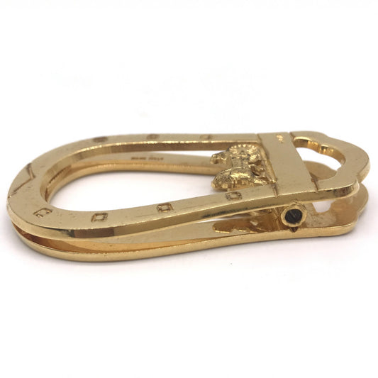 Celine Equestrian Design Money Clip, Gold Plated