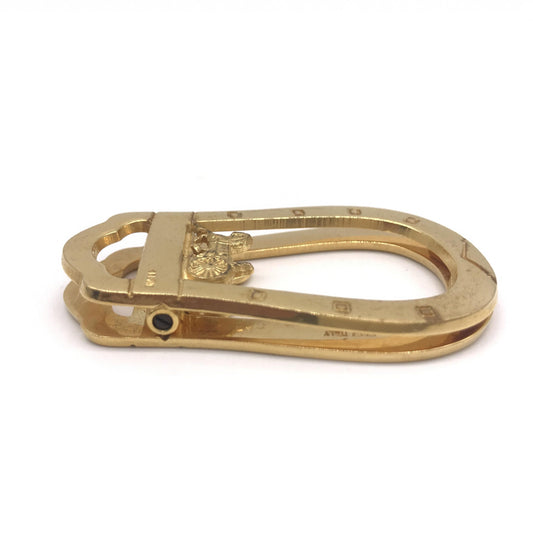 Celine Equestrian Design Money Clip, Gold Plated