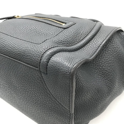 Celine Drummed Calfskin Luggage Leather Tote Bag