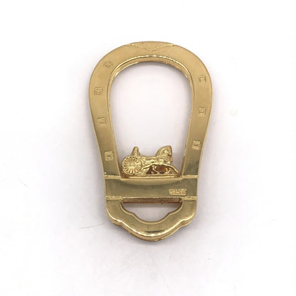 Celine Equestrian Design Money Clip, Gold Plated