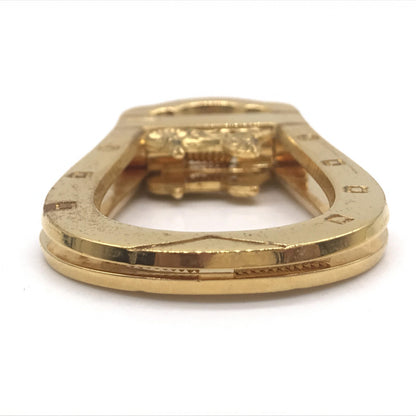 Celine Equestrian Design Money Clip, Gold Plated