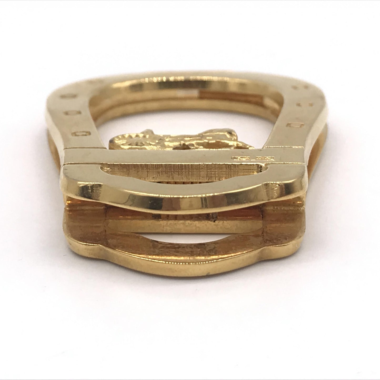 Celine Equestrian Design Money Clip, Gold Plated