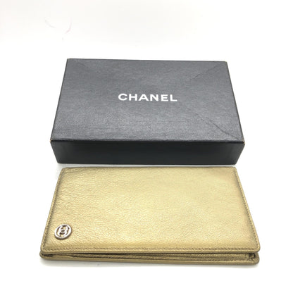 Chanel Gold Tone Caviar Leather Bifold Wallet