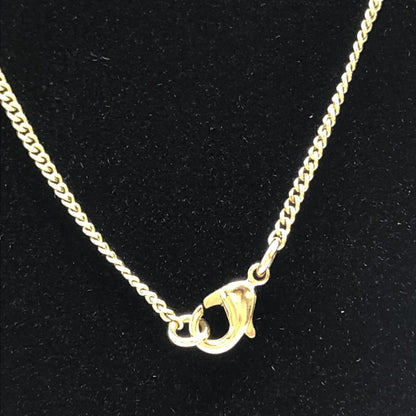 Chanel Gold Tone CC Circle Pendant Necklace