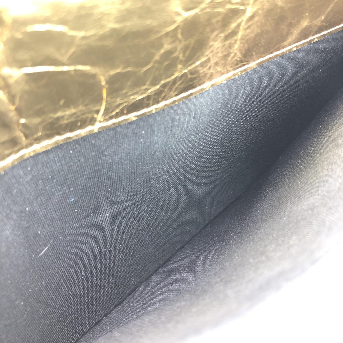 Chanel Gold Tone Votez Coco Zip Clutch