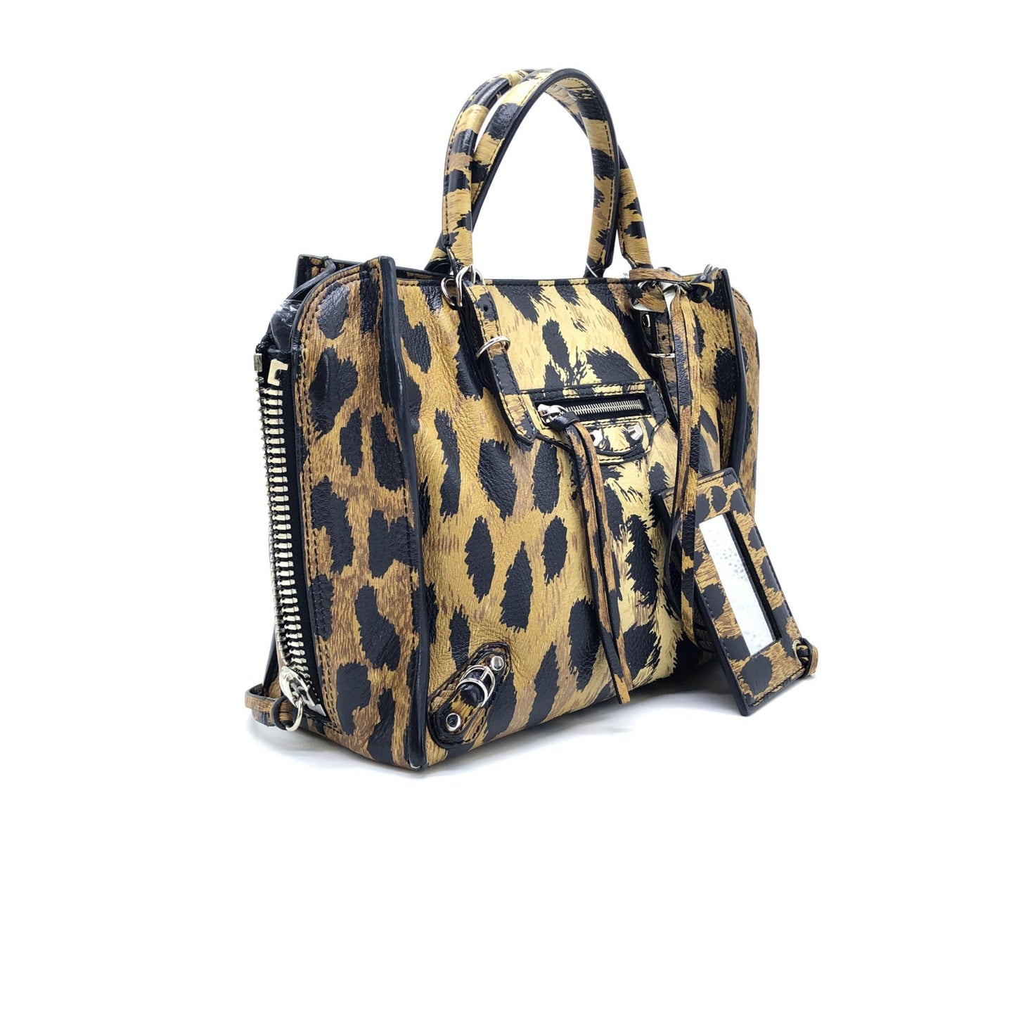 Balenciaga Mini Leopard Print Classic City Bag