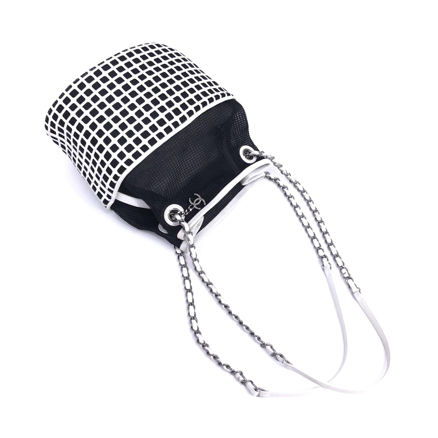 Chanel Mesh And Leather Bucket Bag