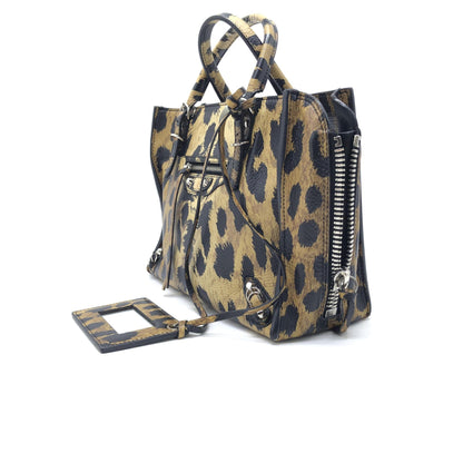 Balenciaga Mini Leopard Print Classic City Bag